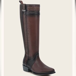 NWT Cuadra Riding Style Brown Bovine Leather Over-the-Knee Boots Size 8